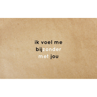 Wenskaart Ik voel me bijzonder met jou